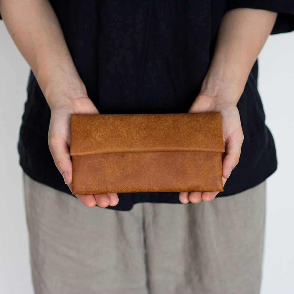 cf長財布キャメル正面画像